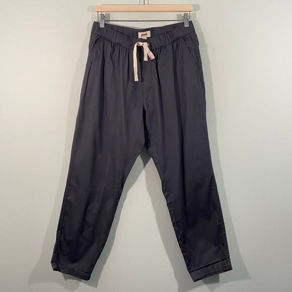 Pact Men Grey Twill Organic Cotton Pull On Straight Leg Pants Size L NWT - Picture 1 of 7
